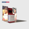 3x3m Fabric Wall Booth Kit with TV Mount & Shelving