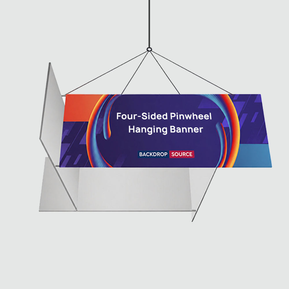 Bannière suspendue moulinet à quatre faces