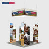 3x3m Magnetic Wall Booth Kit with 4-Sided Hanging Banner