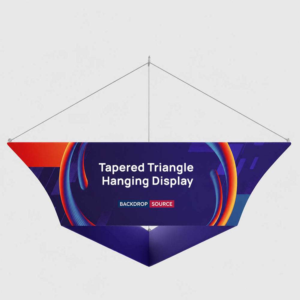 Présentoir suspendu triangulaire fuselé