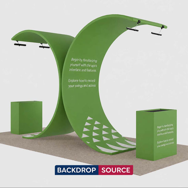 Kit de stand arche en C 3x6m avec 2 comptoirs