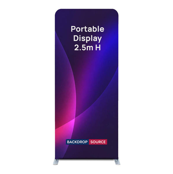 Stand d'exposition portable en tissu, hauteur 2,5 m