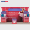 6x3m Booth Kit with Curved Towers, Shelving & Hanging Sign