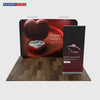 3x3m Trade Show Booth Kit with Backwall & Roll-Up Banner Stand