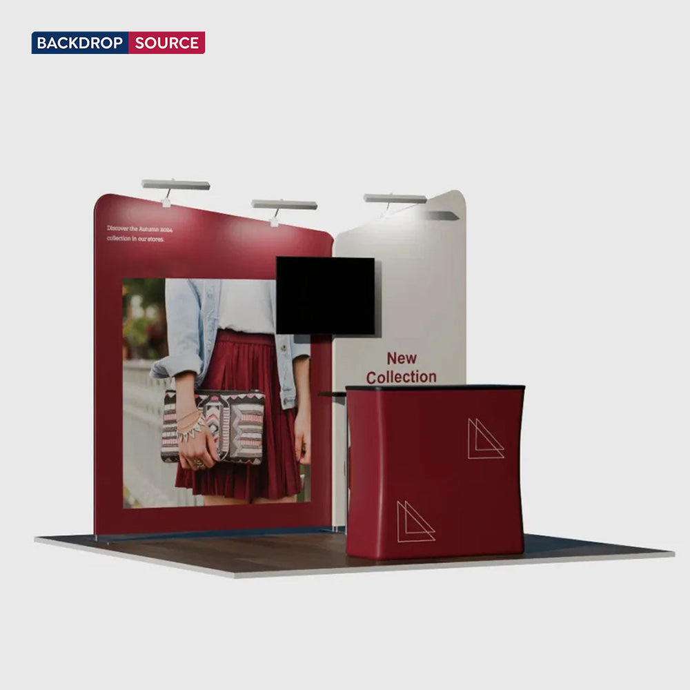 Kit d'exposition incliné pour stands de 3 m de large