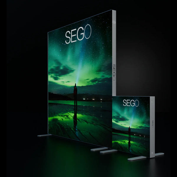 Kit de stand rétroéclairé SEGO 3x3m avec murs lumineux hauts et bas