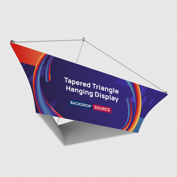 Présentoir suspendu triangulaire fuselé