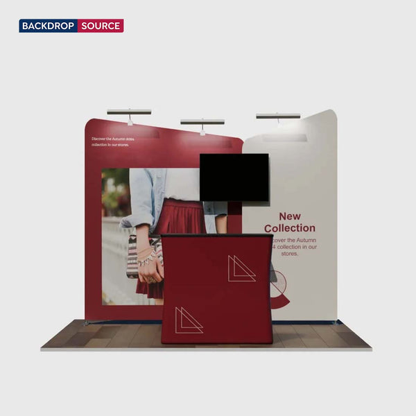 Kit d'exposition incliné pour stands de 3 m de large