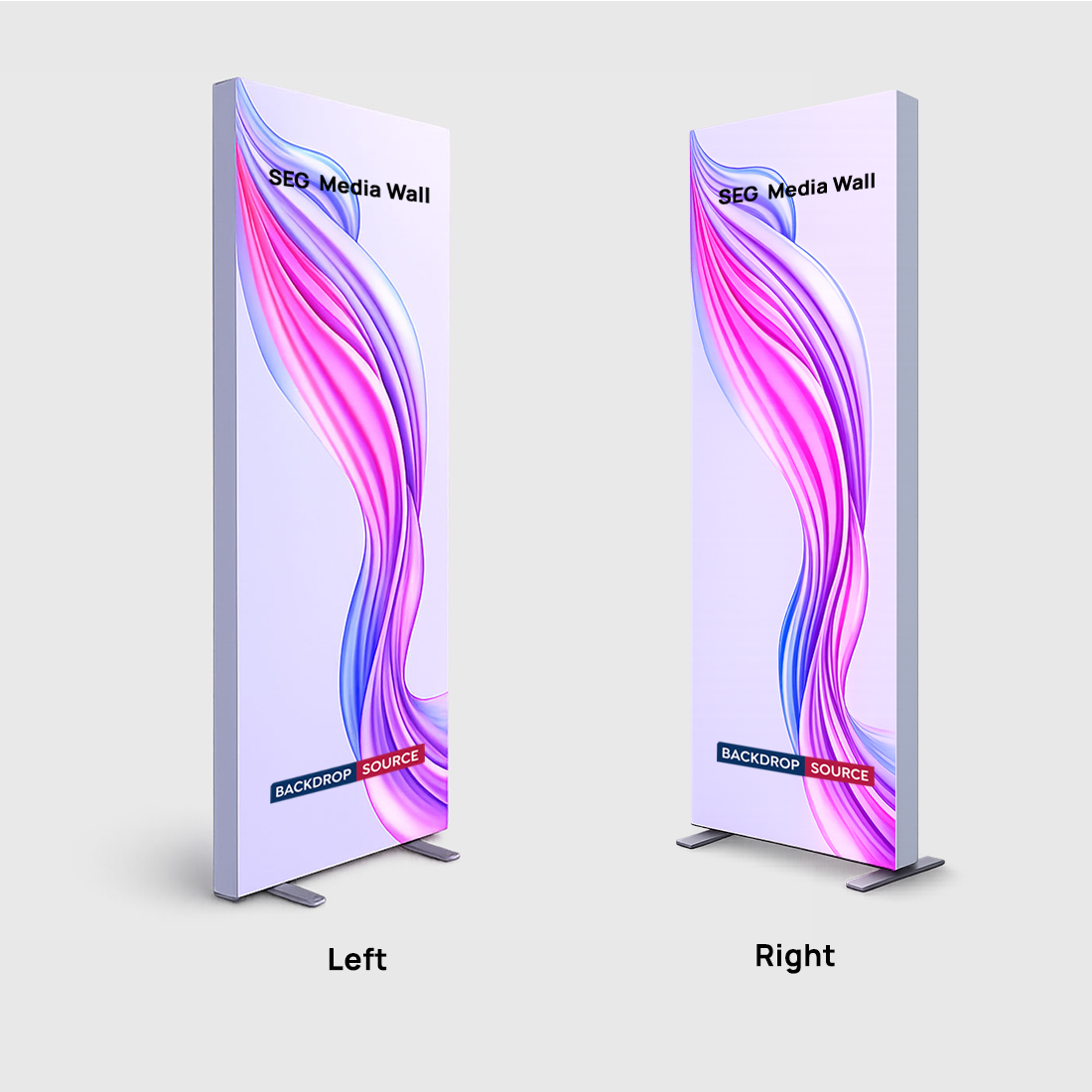 Non-Backlit SEG Fabric Media Wall - 0.85m W x 2m H