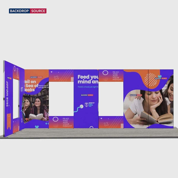 Kit de stand pliable SEG de 6 m avec 12 panneaux modulaires