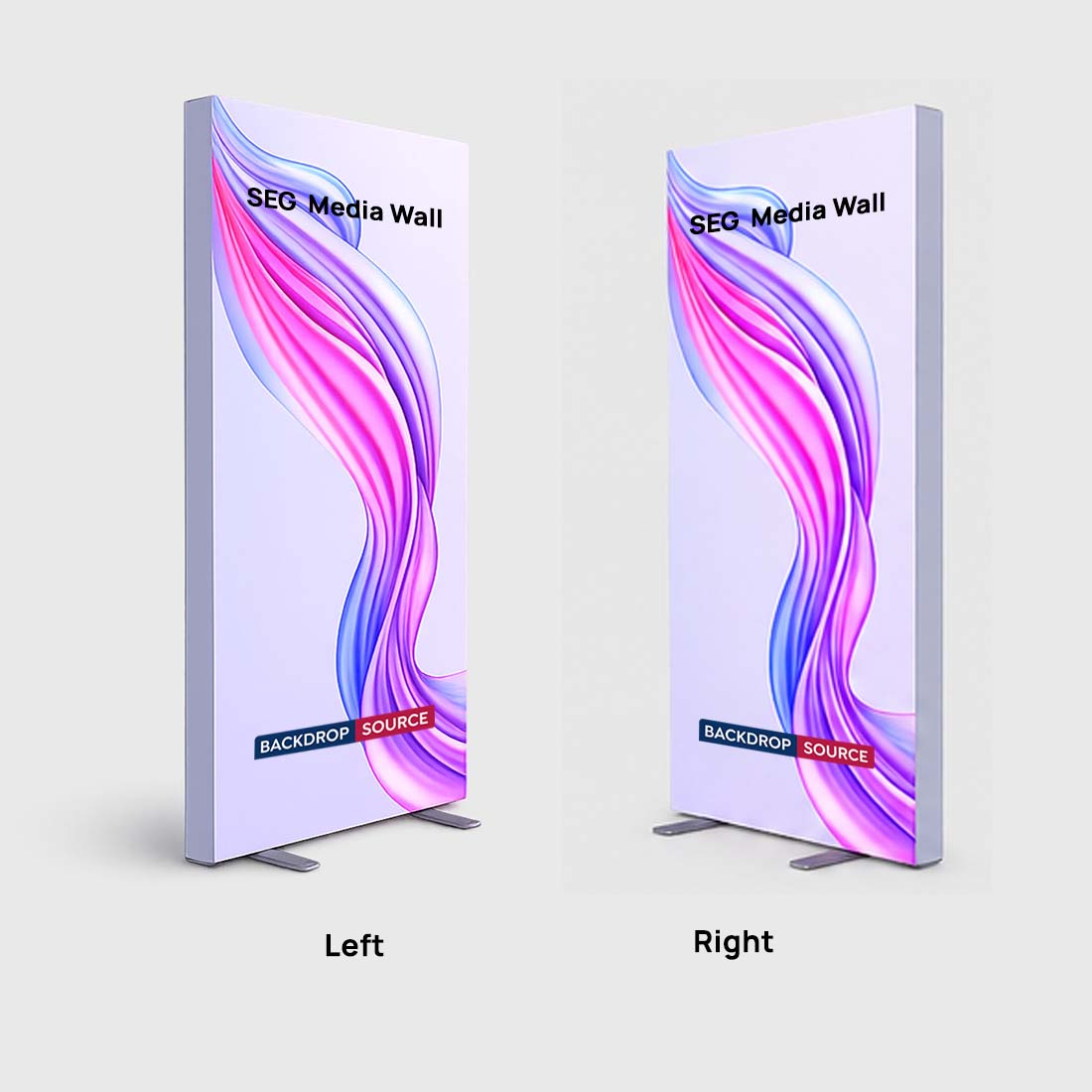Non-Backlit SEG Fabric Media Wall - 1m W x 2m H