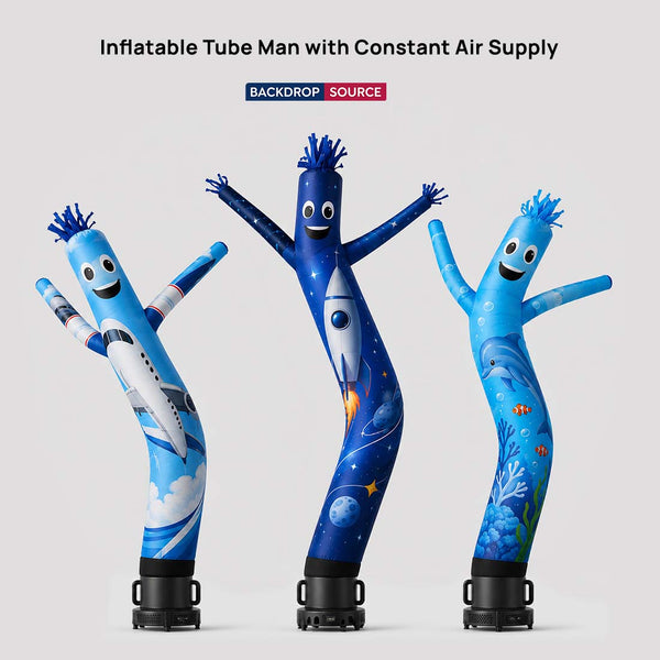 Homme tube gonflable avec alimentation en air constante
