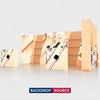 3x6m 3D Trapezoid Wall Booth Kit with Shelving & 2 Counters