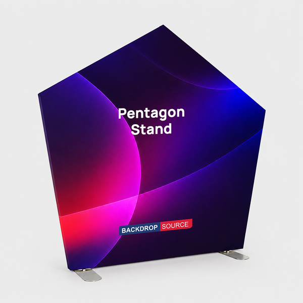 Toile de fond pour stand pentagonal