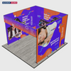 3m Folding SEG Straight Backwall Display
