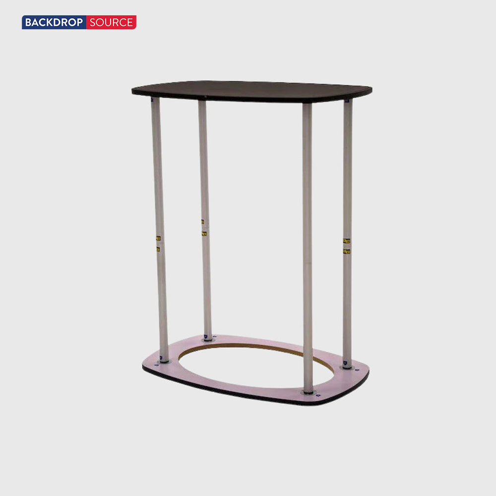 Kit de stand 3x3m avec paroi incurvée, tour porte-écran TV et bannière