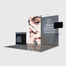 Kit de stand rétroéclairé SEG 3x3m avec mur TV et comptoir LED