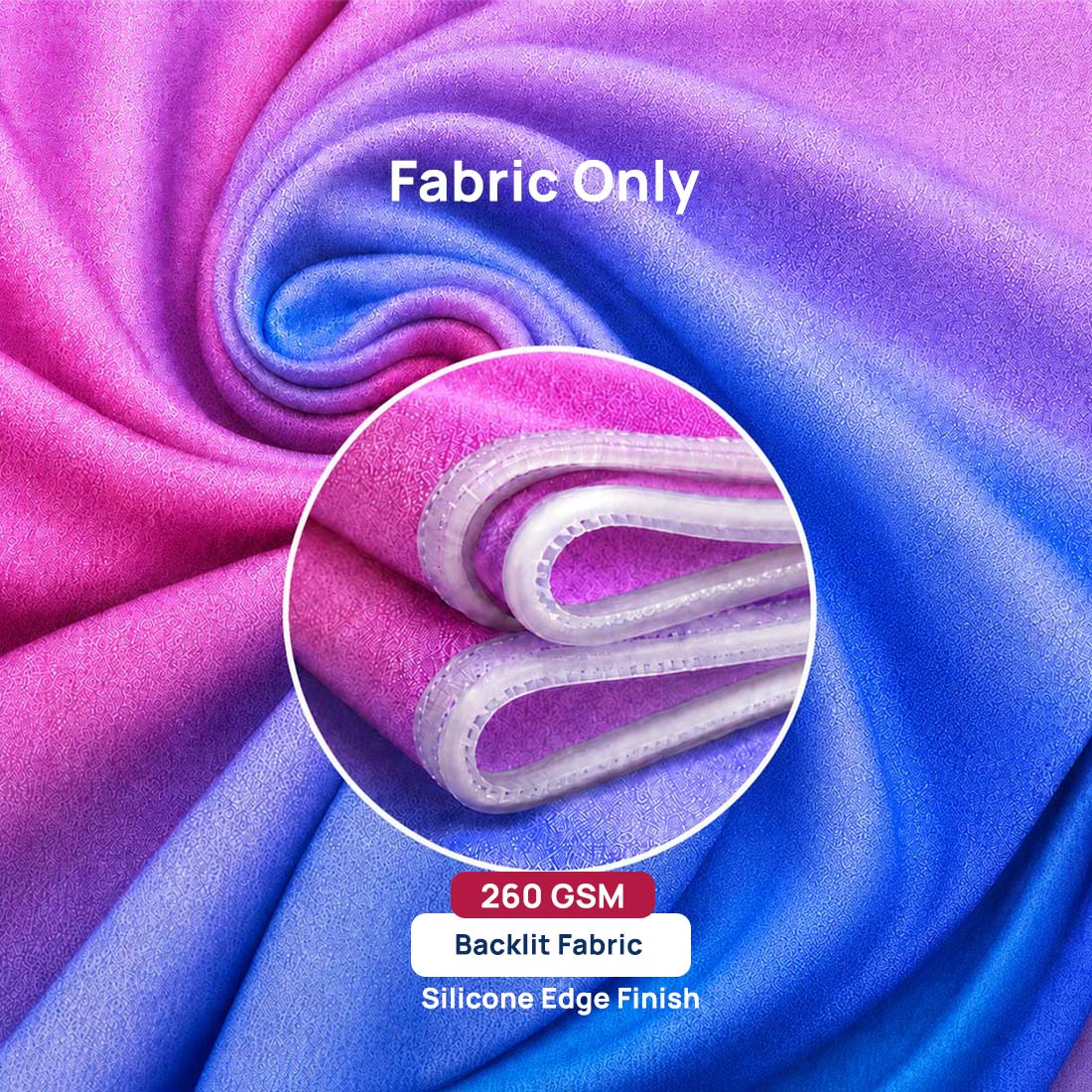 Non-Backlit Wall-Mounted SEG Fabric display - 60mm Depth