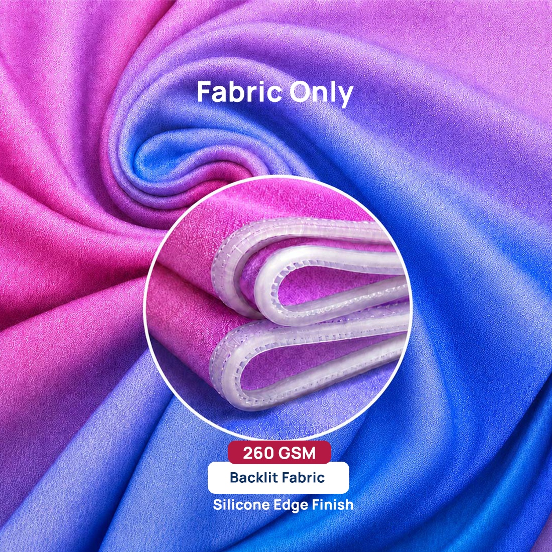 Non-Backlit SEG Fabric Media Wall - 1.2m W x 2m H