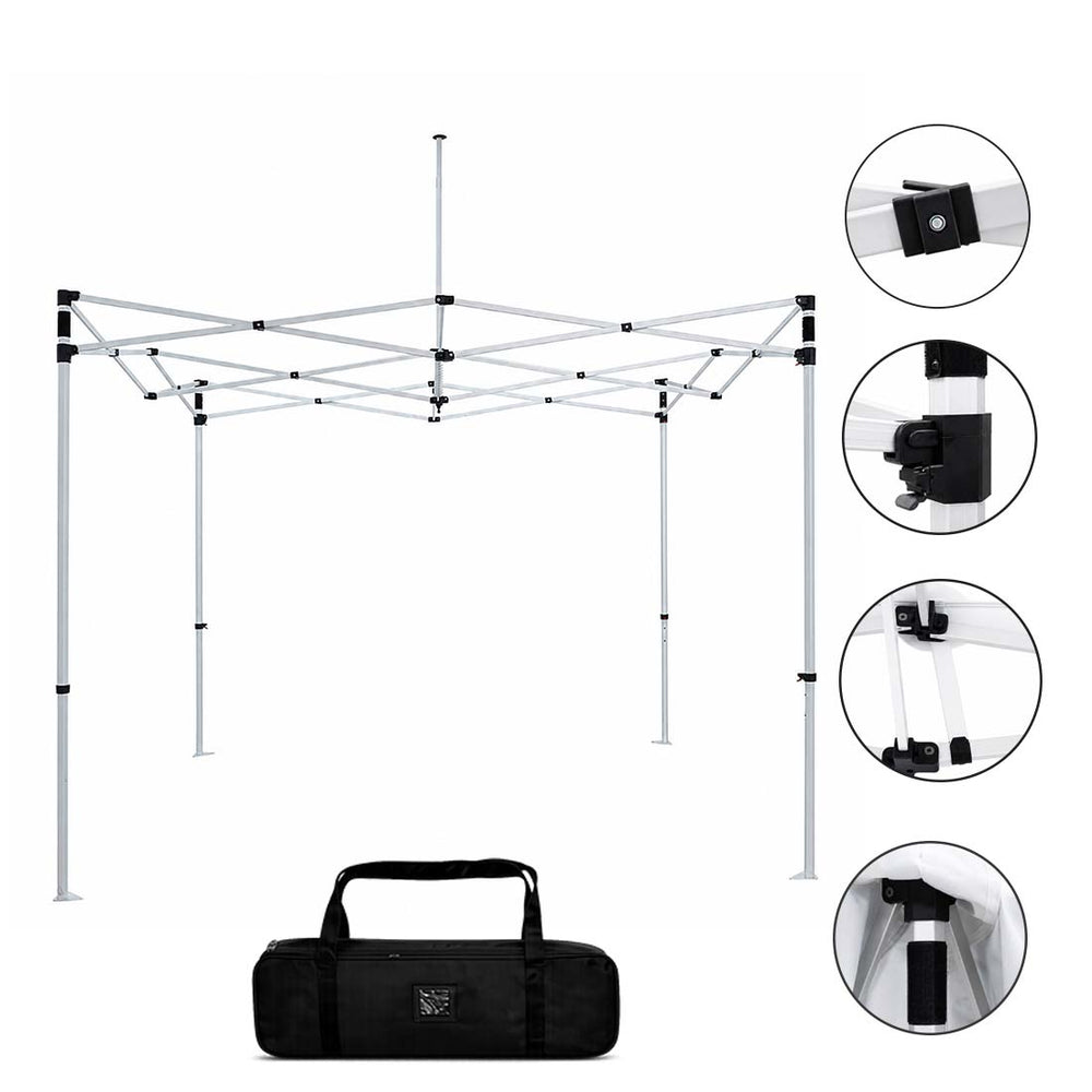 Tente pliante de stand alimentaire en tissu 3 m x 3 m