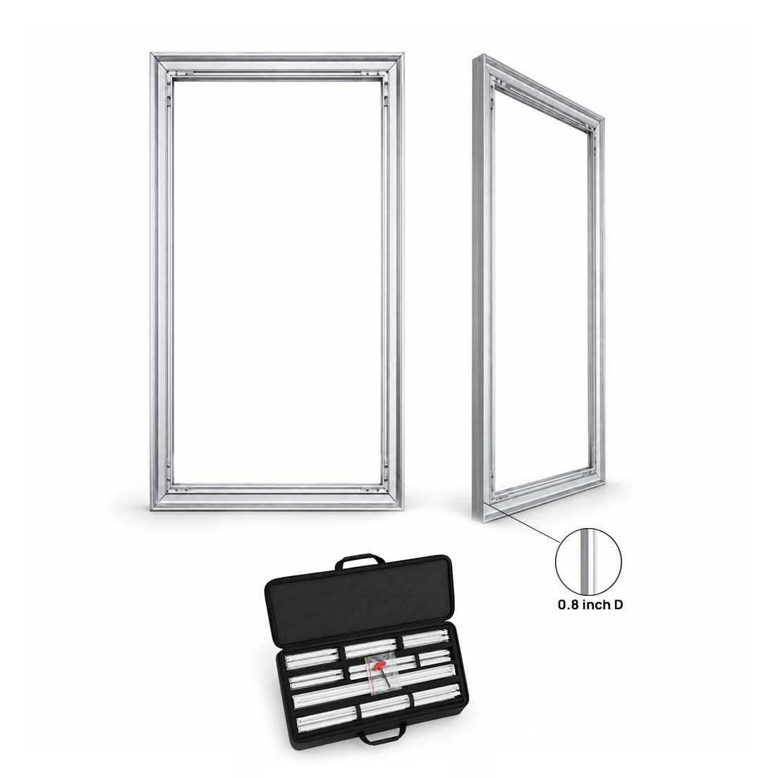 Non-Backlit Wall-Mounted SEG Fabric display - 20mm Depth