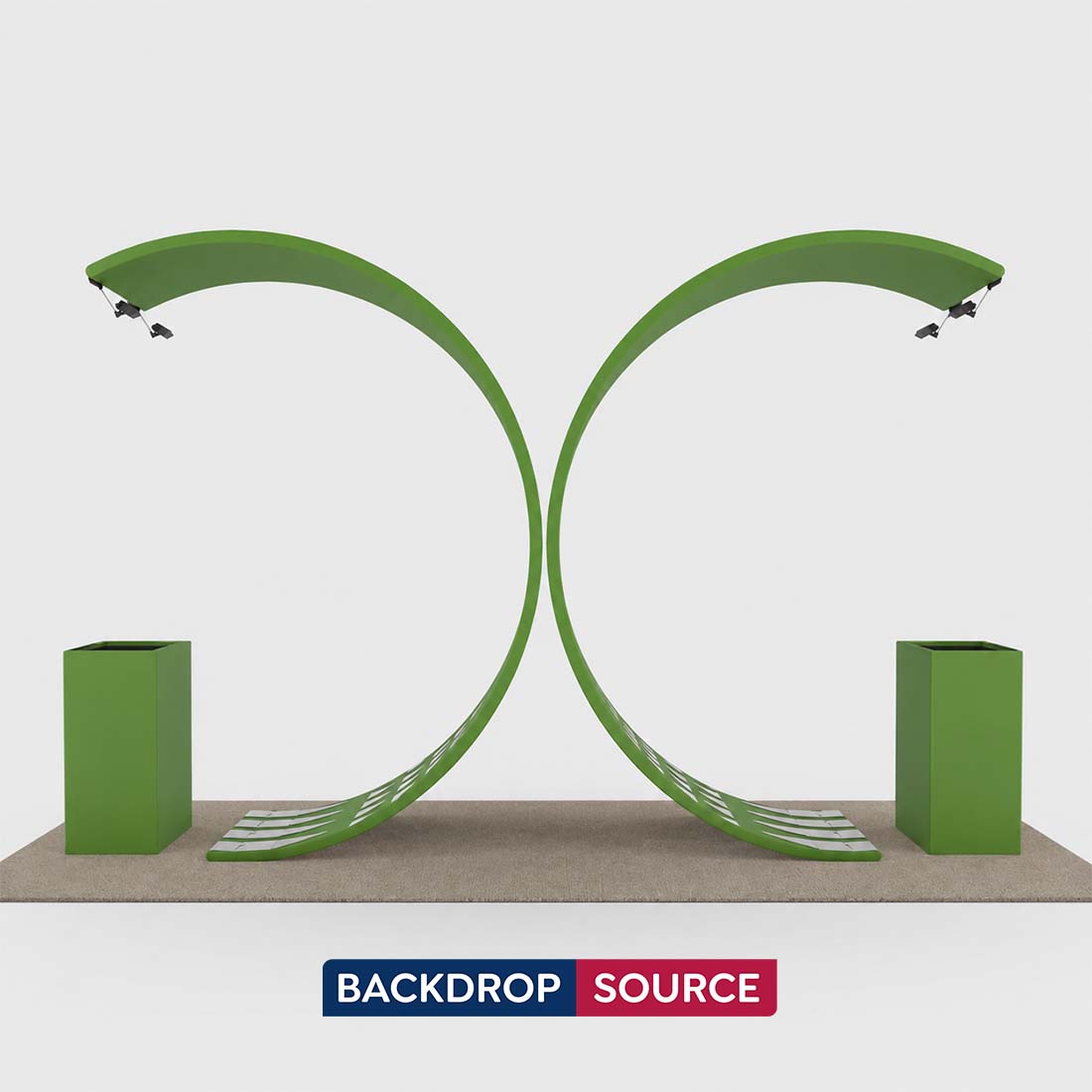 Kit de stand arche en C 3x6m avec 2 comptoirs