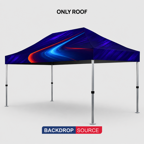 Tente à baldaquin en tissu robuste – (4,5 m L x 3 m H)