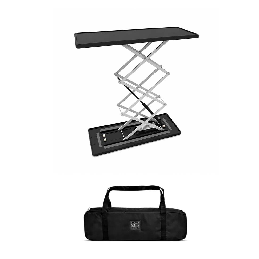 Comptoir pliable rectangulaire en tissu rétroéclairé