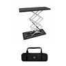 Comptoir pliable rectangulaire en tissu rétroéclairé