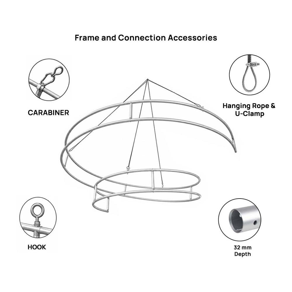 Bannière suspendue en spirale