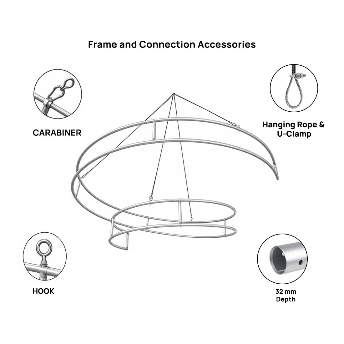 Bannière suspendue en spirale