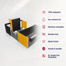 Kit de stand SEG 9x6m avec espace de réunion et comptoir-tour verrouillable