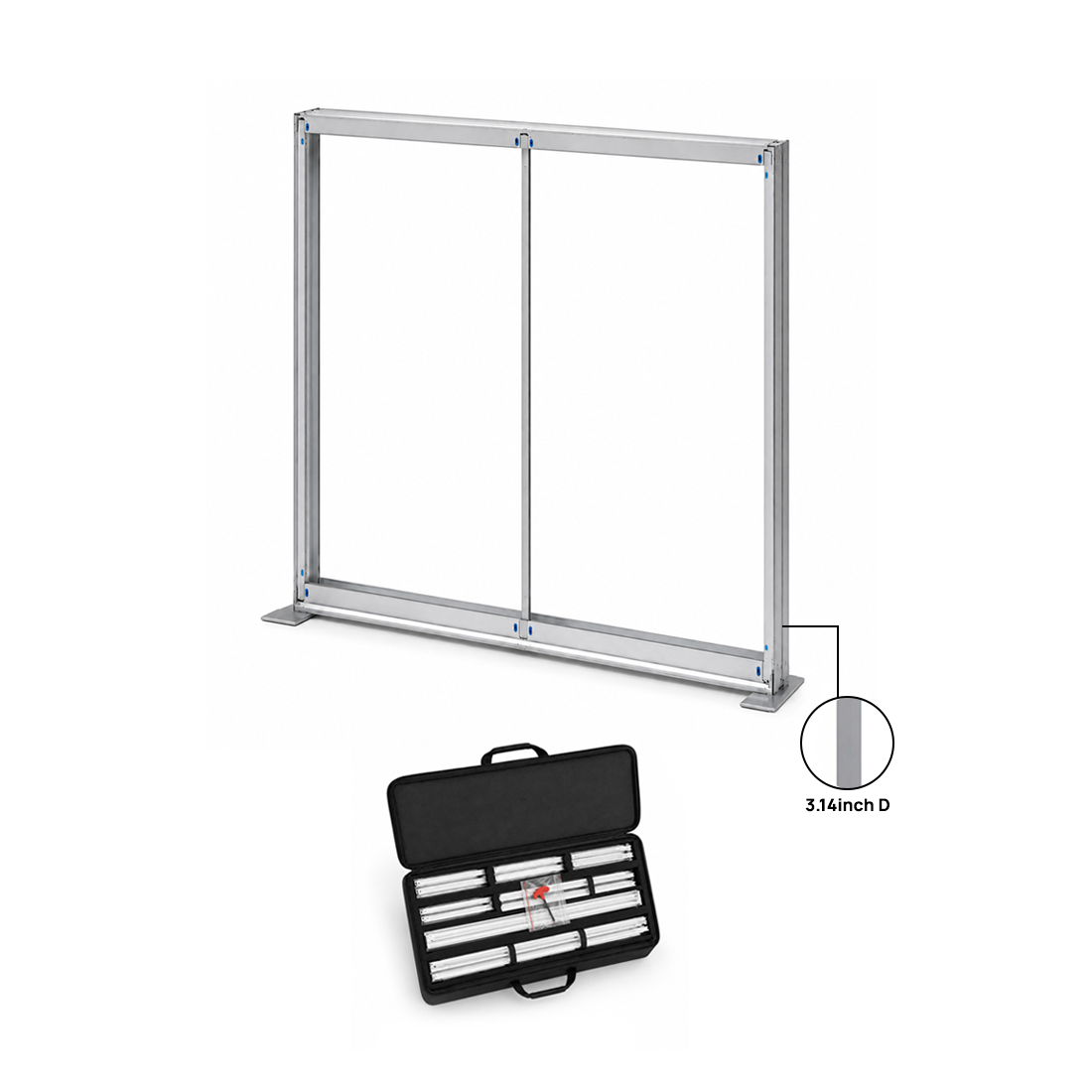 Présentoir en tissu SEG grand format non rétroéclairé - 3 m L x 4 m H