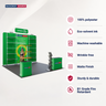 Kit de stand 3x3m avec rayonnages perforés, enseigne haute et 2 comptoirs