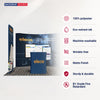 3x3m Curved Wall Booth Kit with Banner Stand & Counter