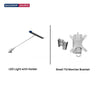 Kit stand 3x3m avec murs courbes et droits, comptoir et support TV