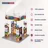 Kit de stand magnétique 3x3m avec bannière suspendue sur 4 côtés