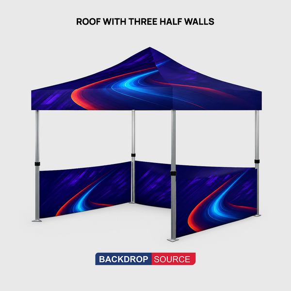 Tente à baldaquin en toile robuste – (3 m L x 3 m H)