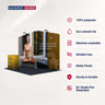 Kit de stand 3x3 m avec deux murs inclinés et comptoir