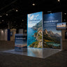Kit de stand rétroéclairé SEG 3x3m avec mur TV et comptoir LED