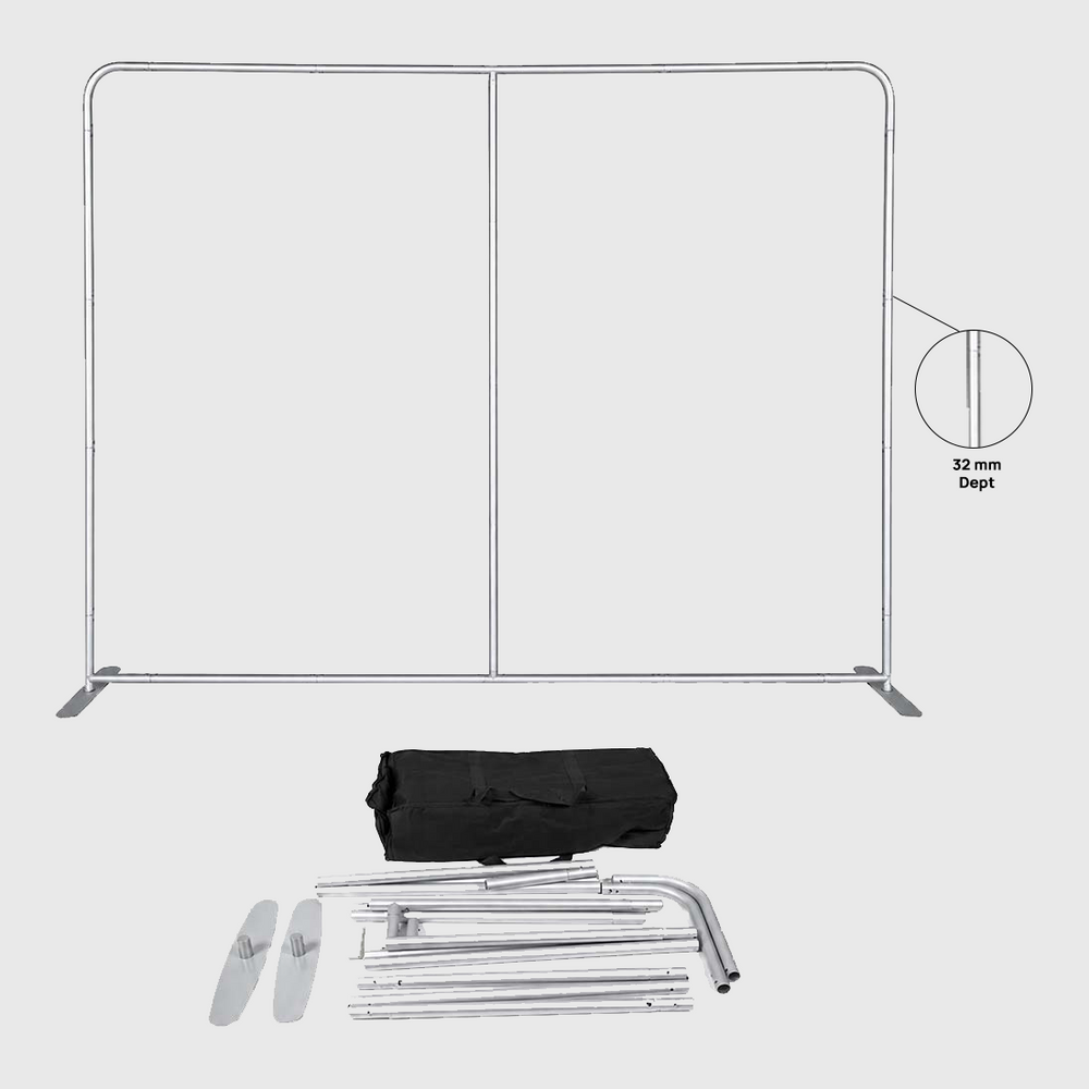 Présentoir droit modulaire avec éclairage néon