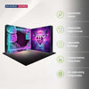 L-Shaped Illuminated Media Wall Set with Counters for 3x3m Booths