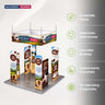 Kit de stand magnétique 3x3m avec bannière suspendue sur 4 côtés