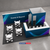 9x6m SEG Booth Kit with Enclosed Storage Room & 5 Counters