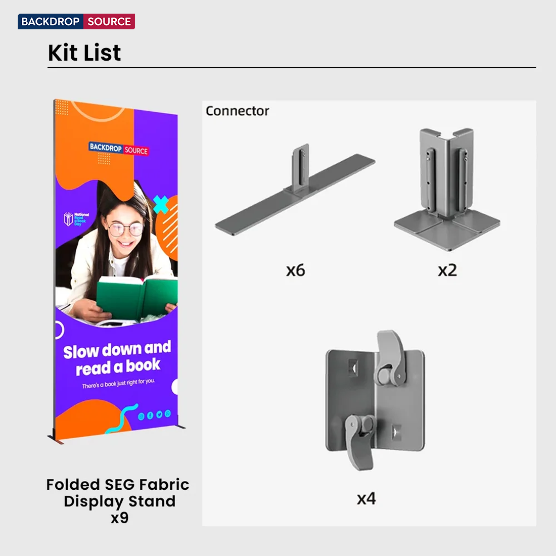 3m Folding SEG Booth Kit with Wing Sidewalls