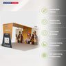 Kit de stand 6x3m avec paroi de fond de 6m, stands en chevauchement et arche