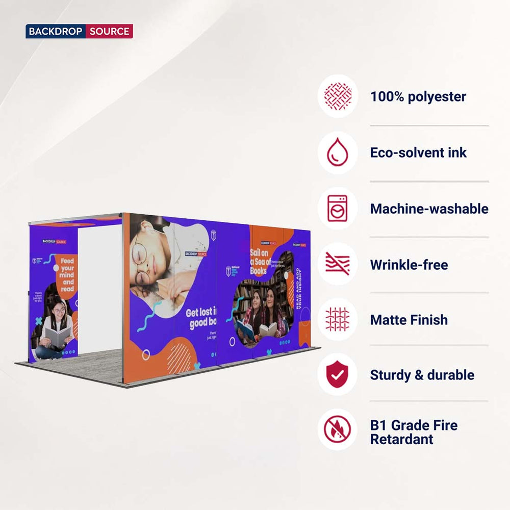 Kit de stand pliable SEG de 6 m avec arche supérieure