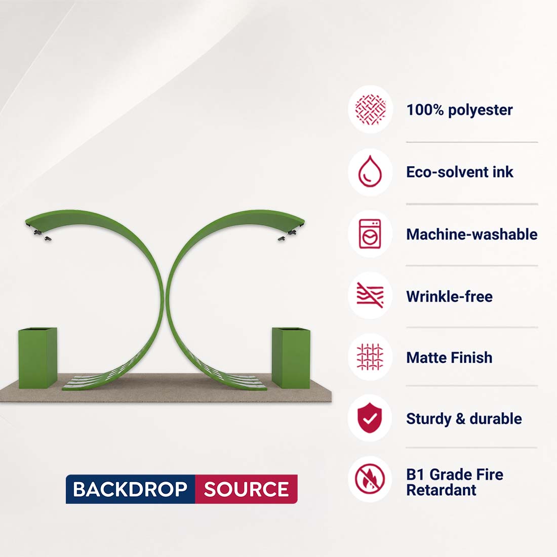 3x6m C-Arch Booth Kit with 2 Counters