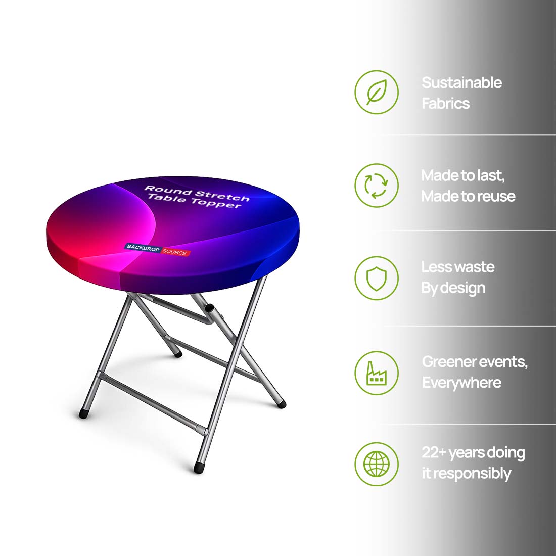 Dessus de table extensible rond