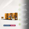 Kit de stand courbe magnétique 3x6m avec 2 comptoirs